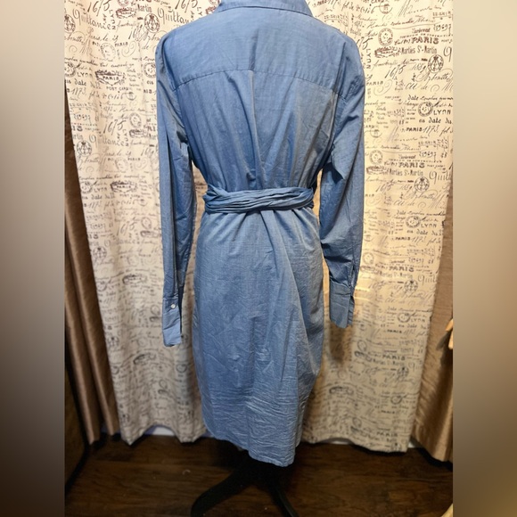Who What Wear Belted Chambray Shirt Dress 100 % cotton Blue XL - Picture 3 of 6